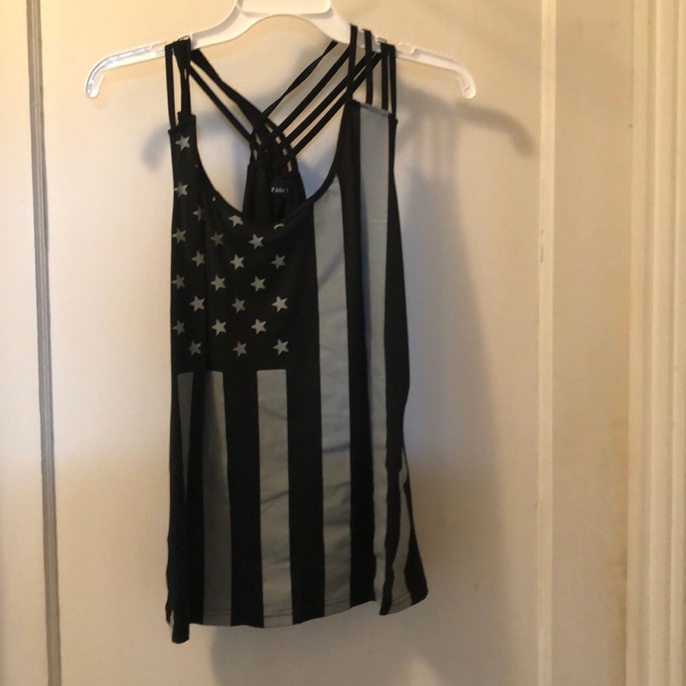 American flag tank top